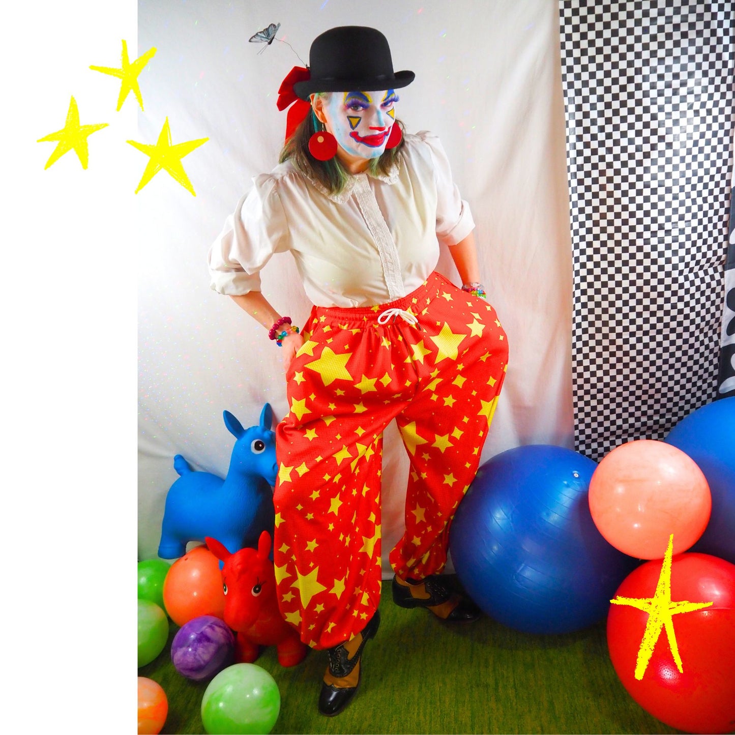 Ruby Stardust Clown Pantaloons