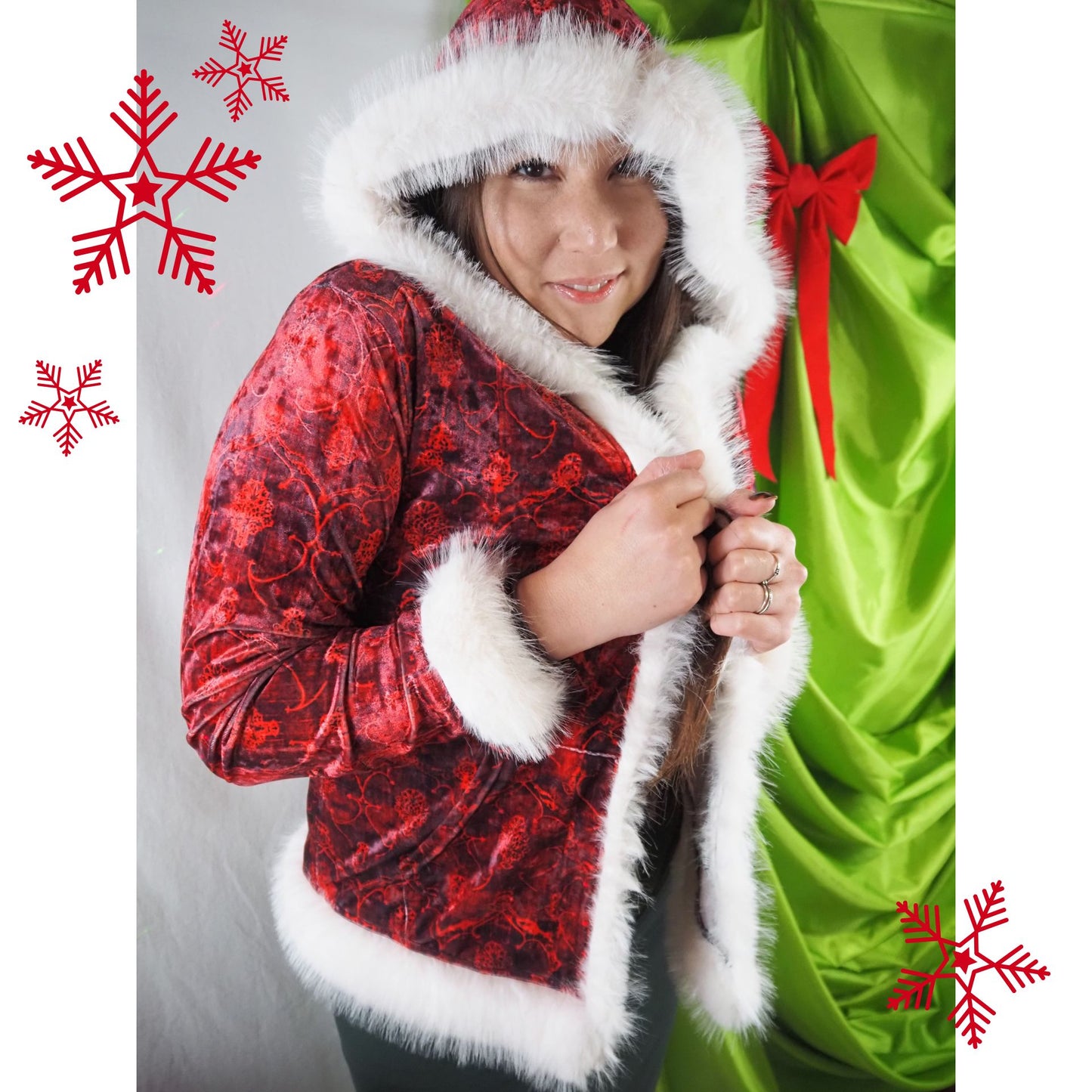 Ruby Radiance Red Velvet Clause Hoodie