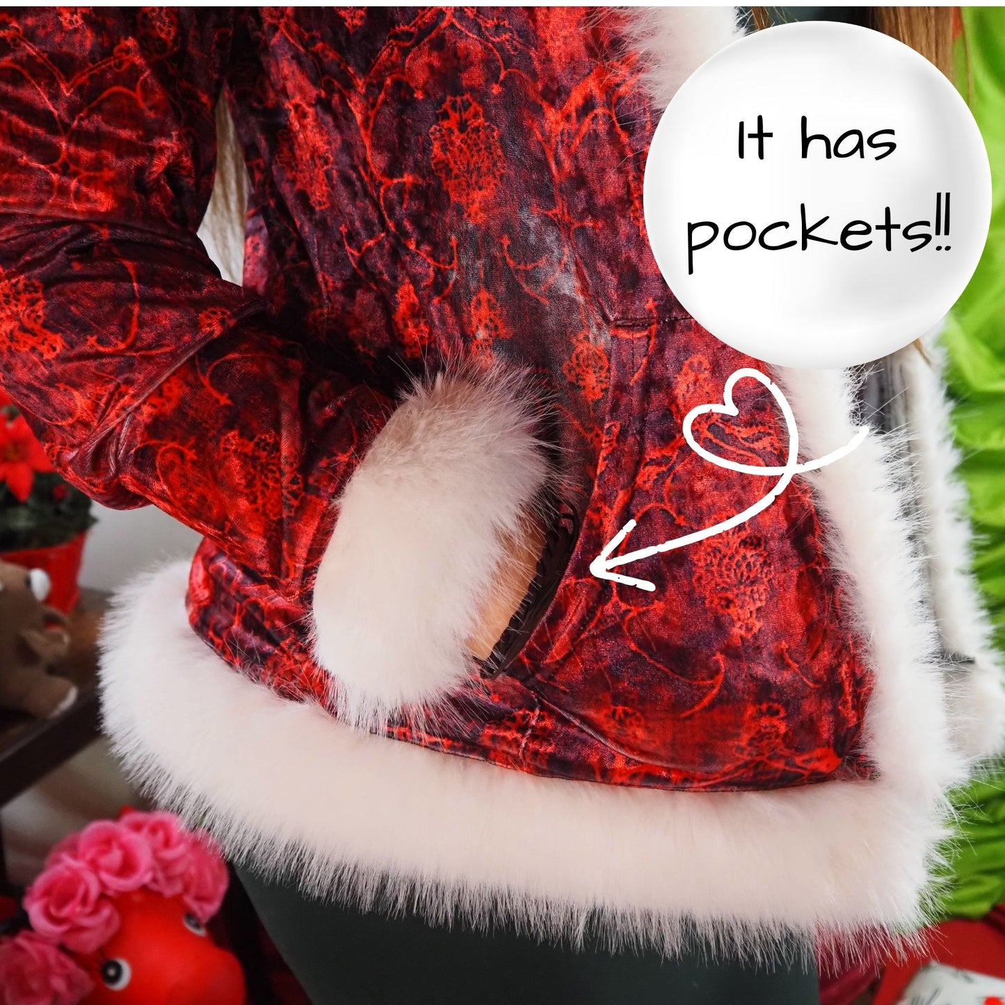 Ruby Radiance Red Velvet Clause Hoodie