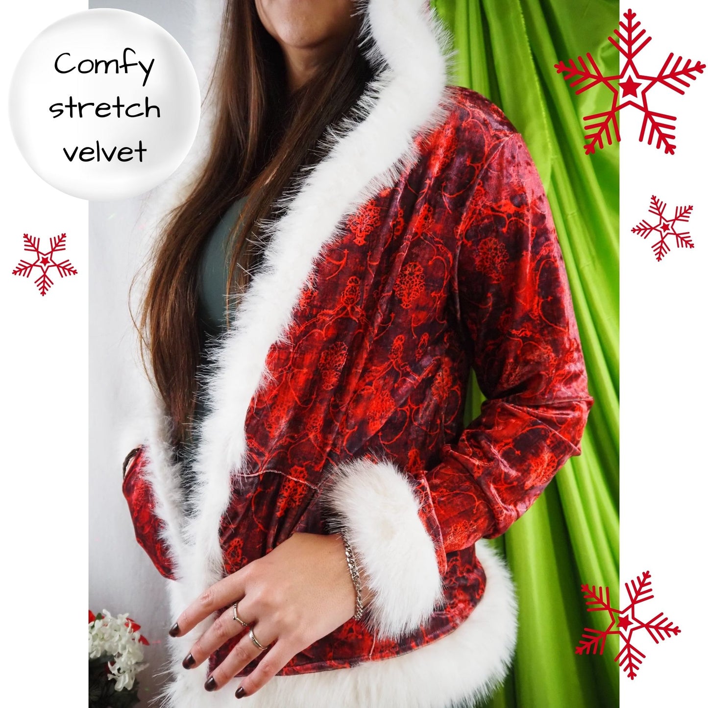 Ruby Radiance Red Velvet Clause Hoodie