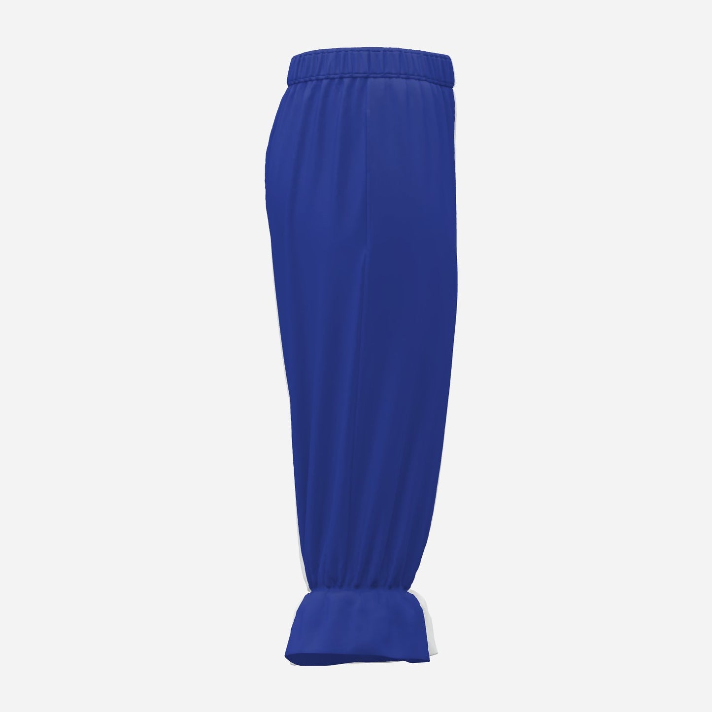 Ruffle Bloomers Night Blue White Split Jester Capri Clown Pants