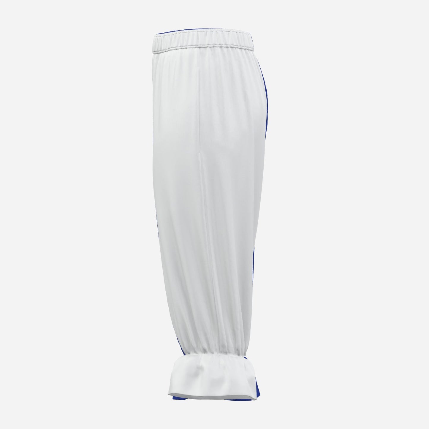 Ruffle Bloomers Night Blue White Split Jester Capri Clown Pants