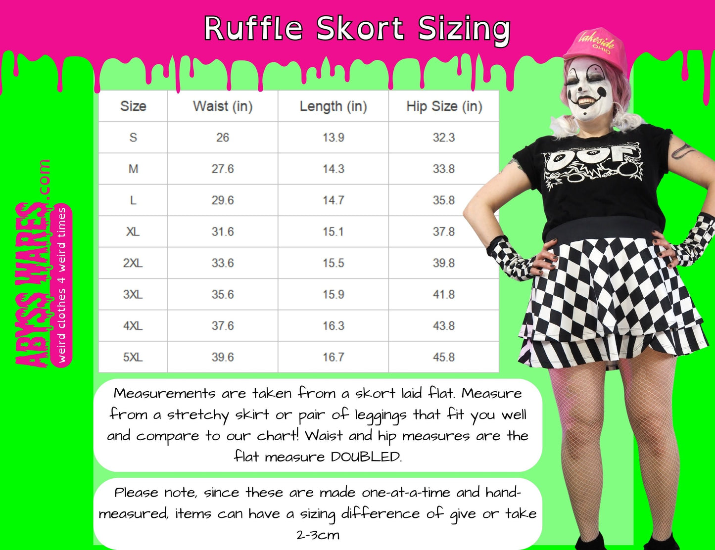 Pierrot Harlequin Ruffle Skort Tennis Skirt