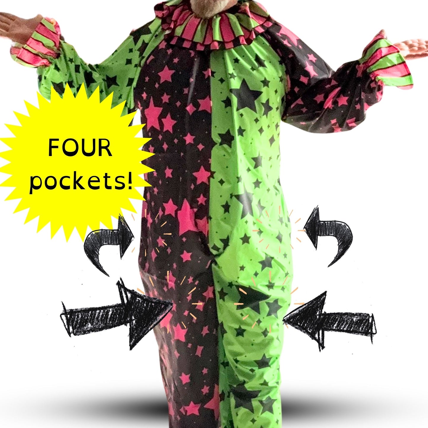 Toy Box Polka Dots Pro Clown Suit and Ruffle Collar
