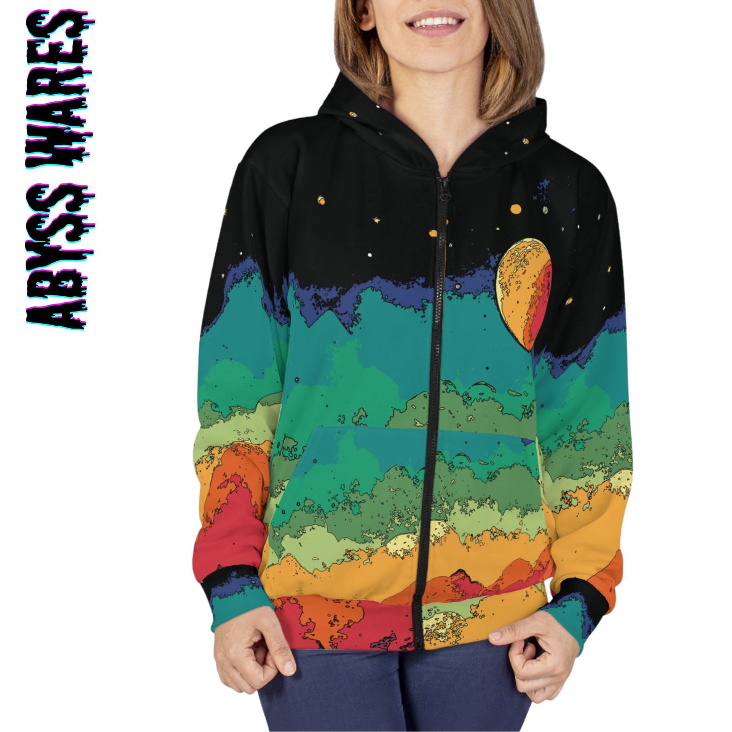 Scifi Lofi Zip Up Hoodie