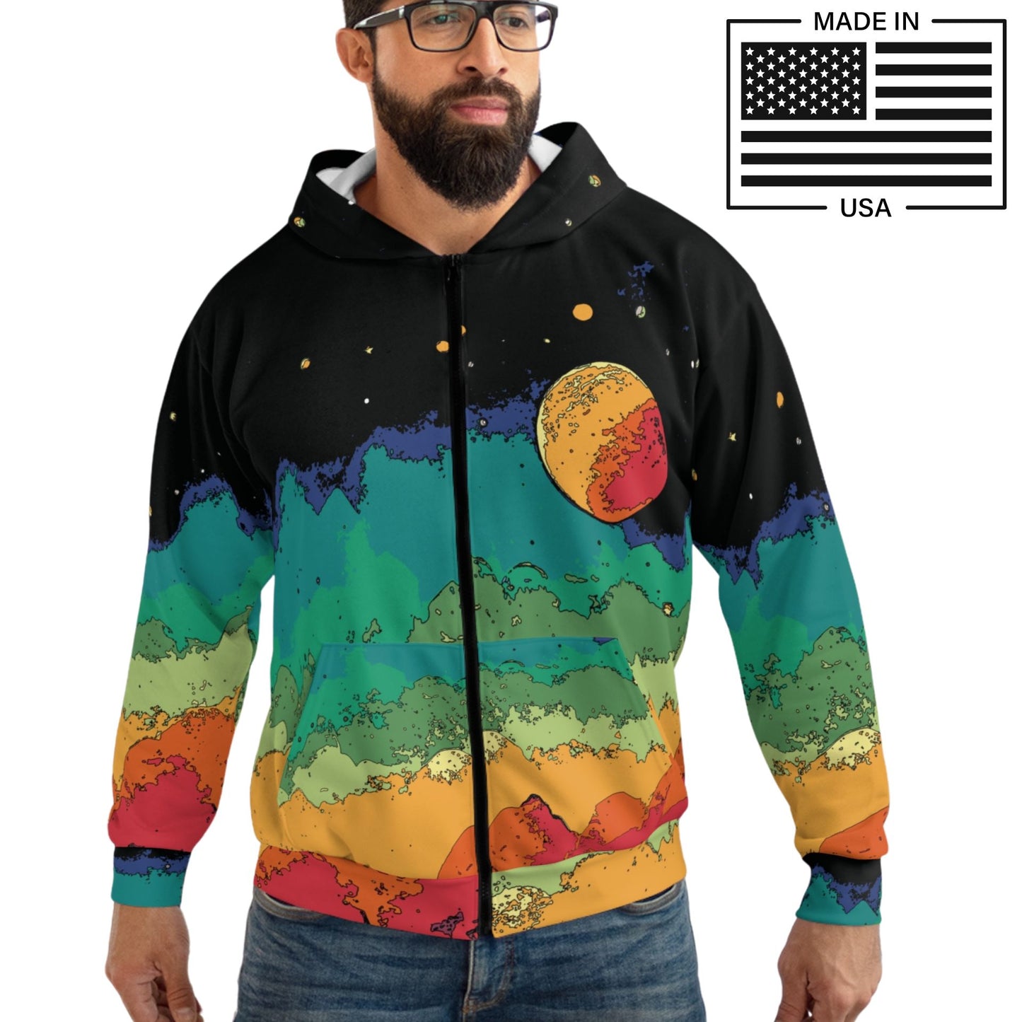 Scifi Lofi Zip Up Hoodie