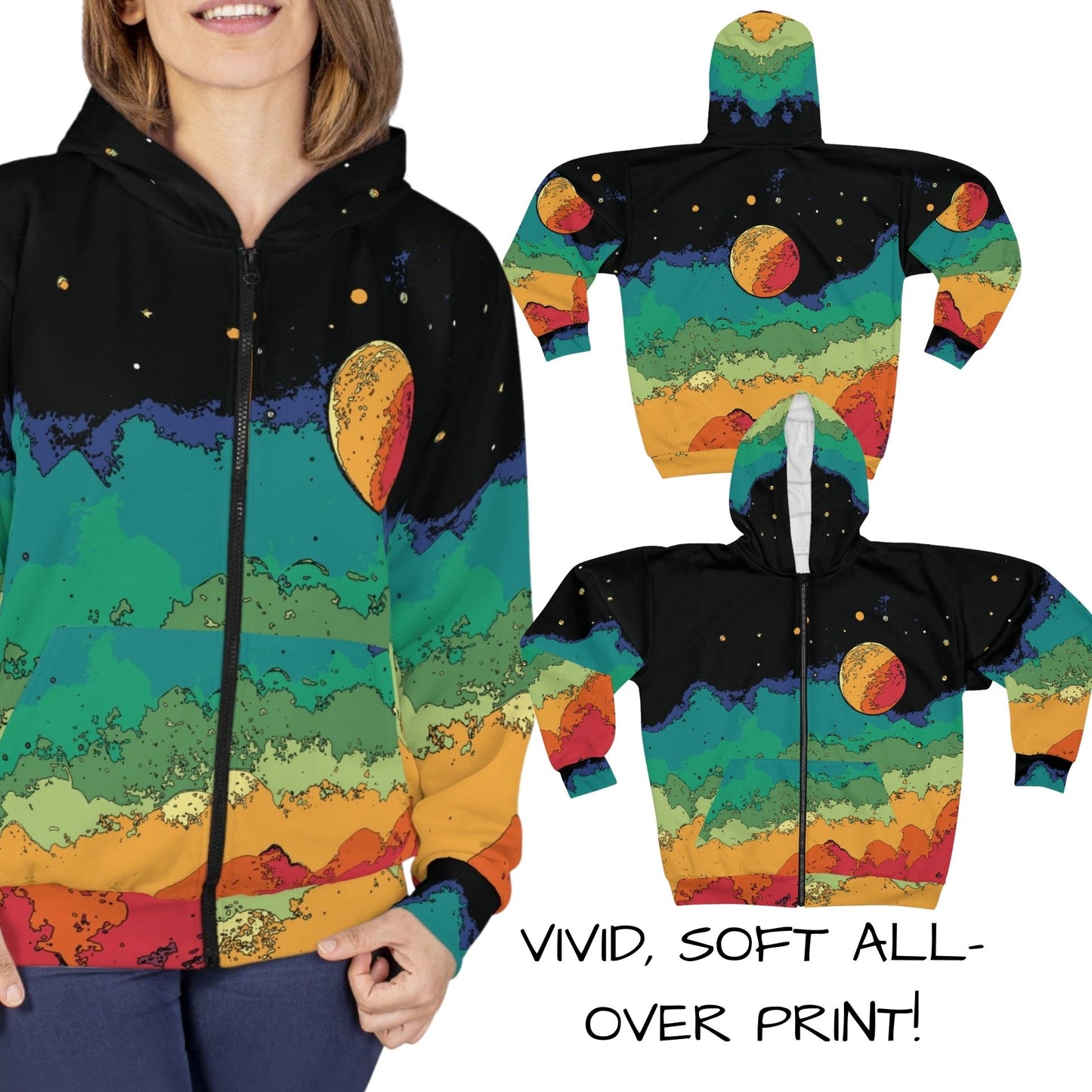 Scifi Lofi Zip Up Hoodie