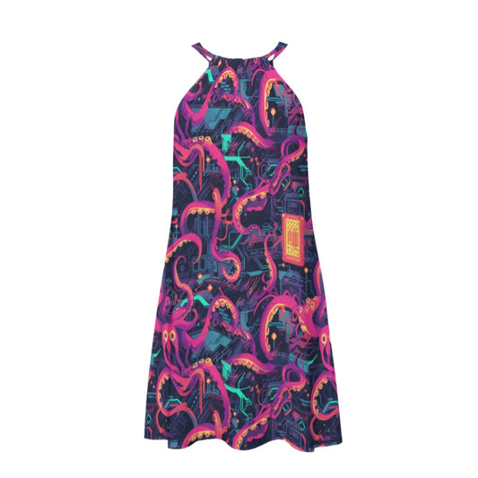 Shoggoth Circuit Sundress Tentacle Mini Dress