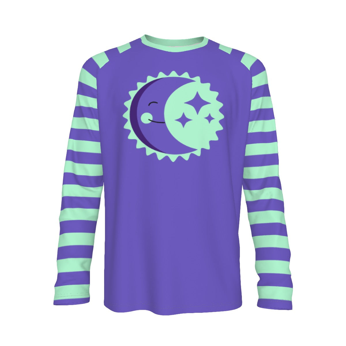 Silly Moon Clown Long Sleeve Cotton Tshirt