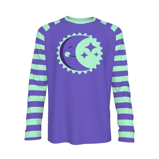 Silly Moon Clown Long Sleeve Cotton Tshirt