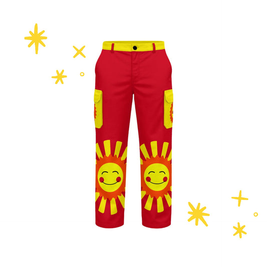 Silly Sun Men's Red Cargo Pants
