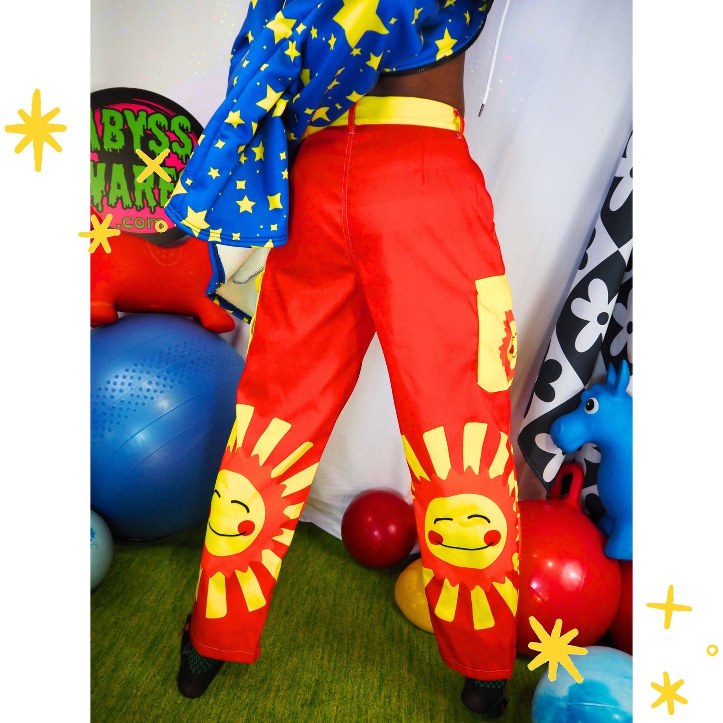 Rote Cargohose für Herren von Silly Sun