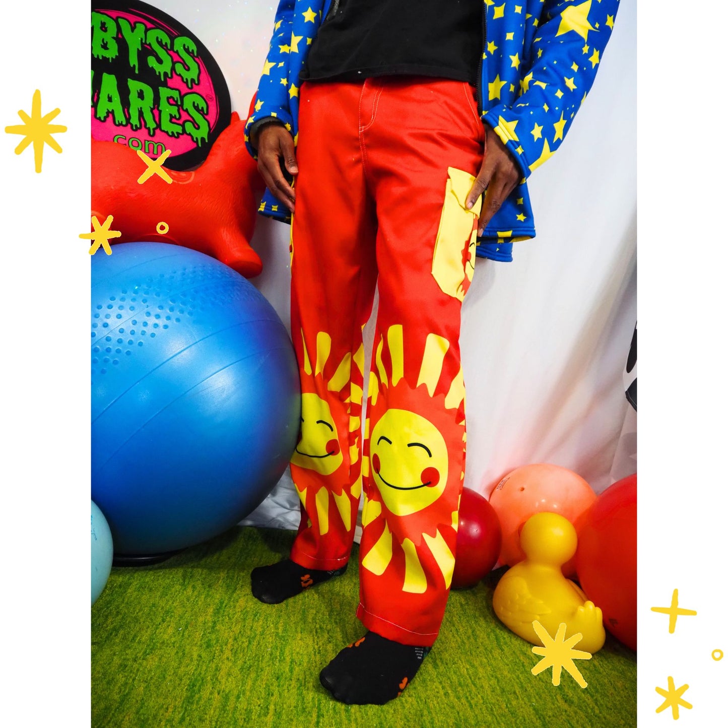 Rote Cargohose für Herren von Silly Sun