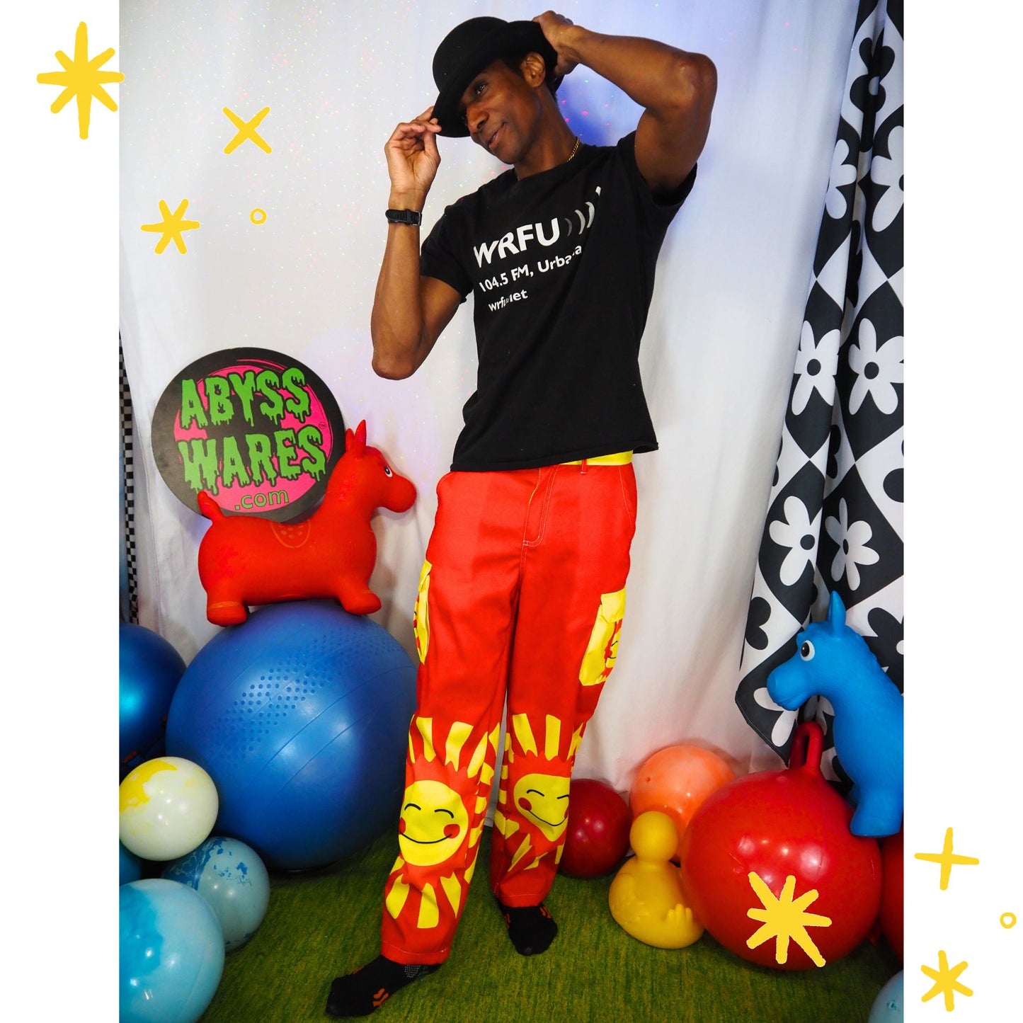 Rote Cargohose für Herren von Silly Sun