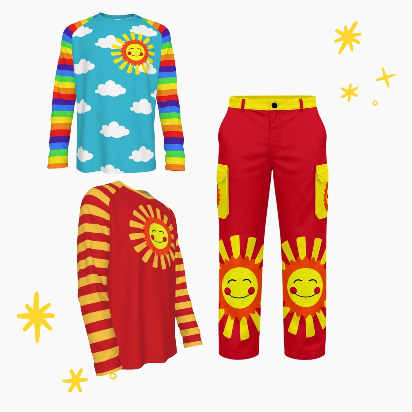 Rote Cargohose für Herren von Silly Sun