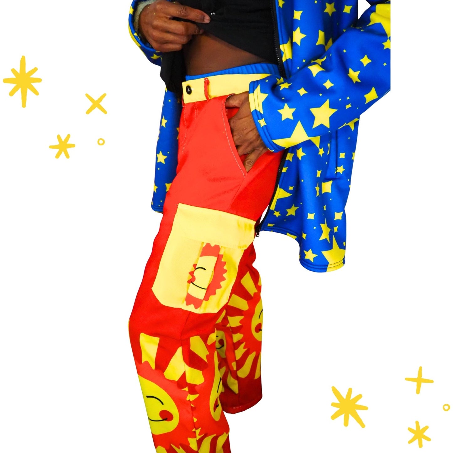 Rote Cargohose für Herren von Silly Sun