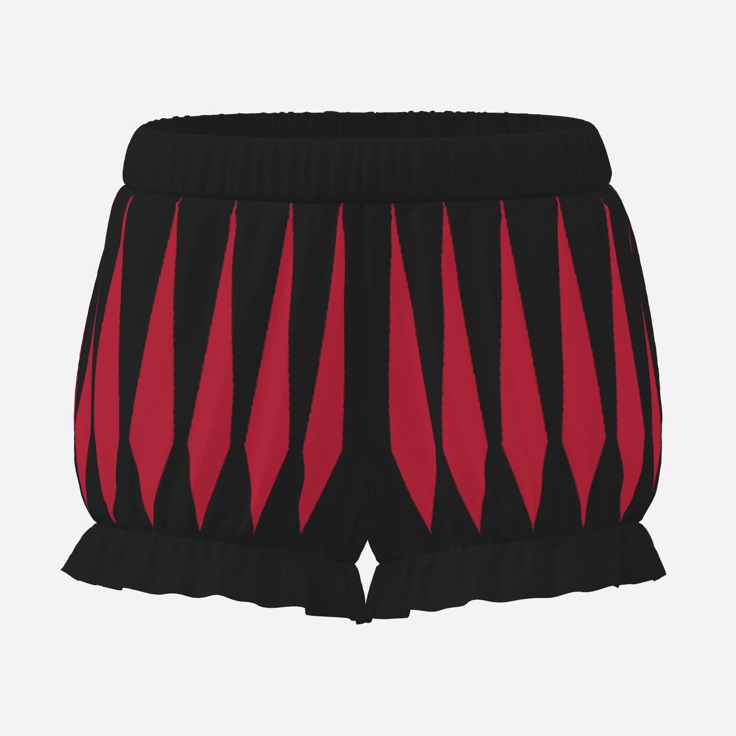 Pufflette Pants Slashed Cranberry Red Black Jester Shorts Pirate Knickers