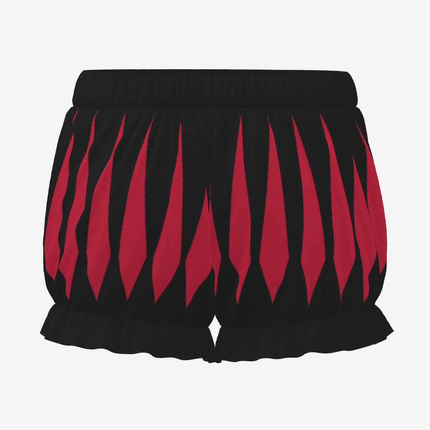 Pufflette Pants Slashed Cranberry Red Black Jester Shorts Pirate Knickers