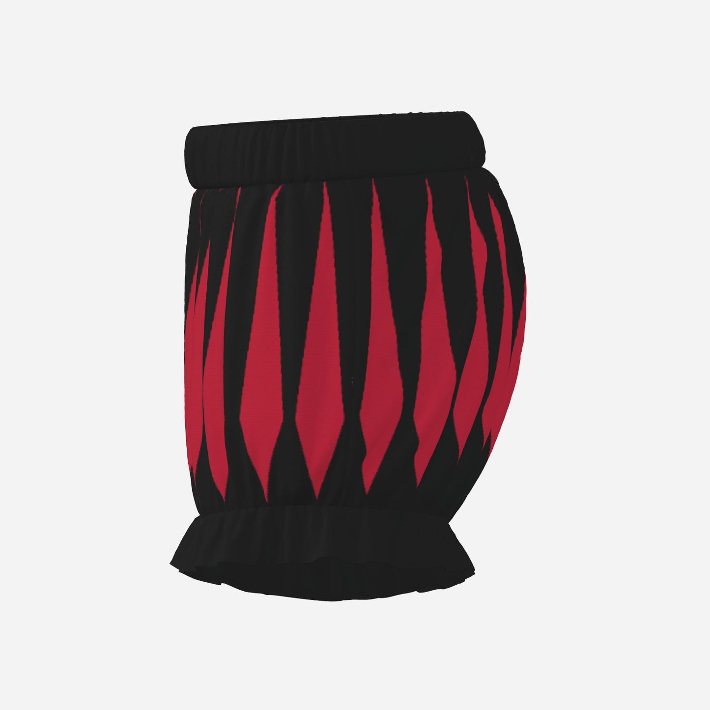 Pufflette Pants Slashed Cranberry Red Black Jester Shorts Pirate Knickers