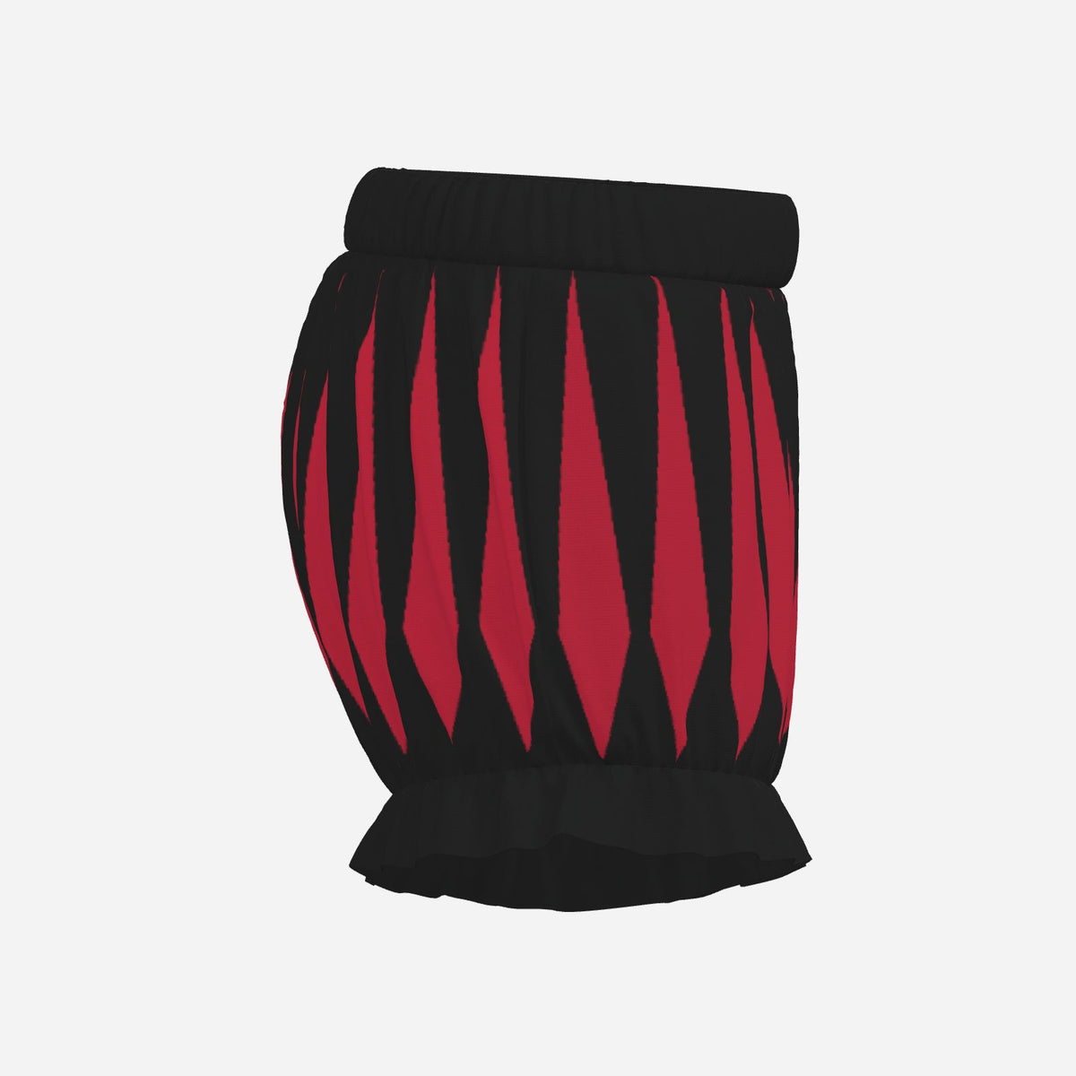 Pufflette Pants Slashed Cranberry Red Black Jester Shorts Pirate Knickers