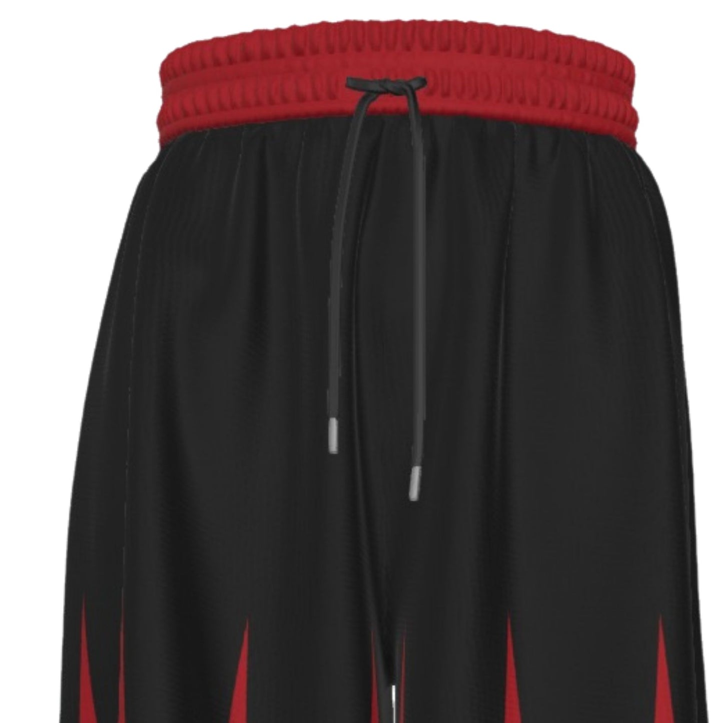 Slashed Slops Cranberry Red Black Medieval Jester Pants