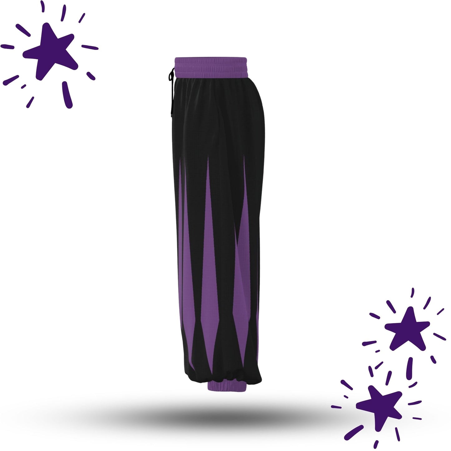 Slashed Jester Royal Purple Clown Pants