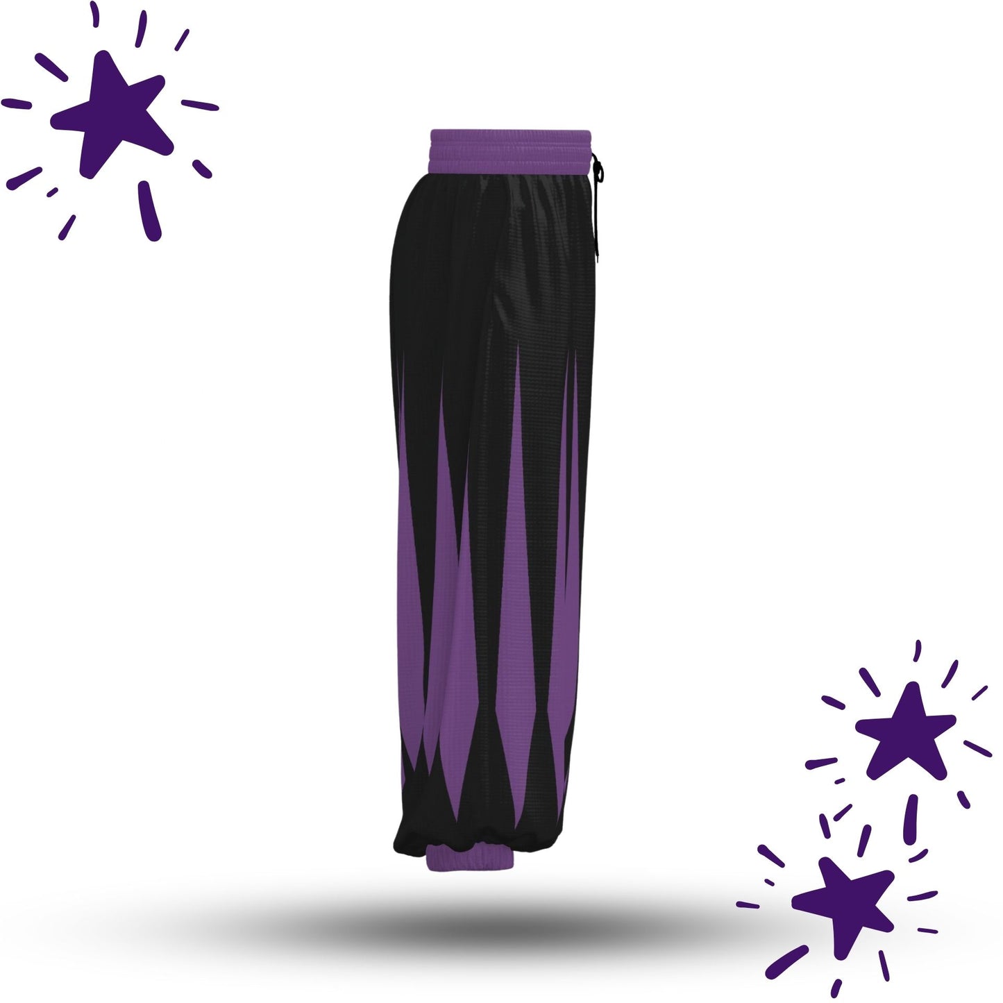 Slashed Jester Royal Purple Clown Pants