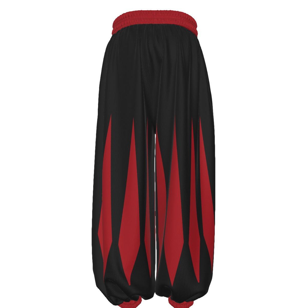 Black and red pants on a white background