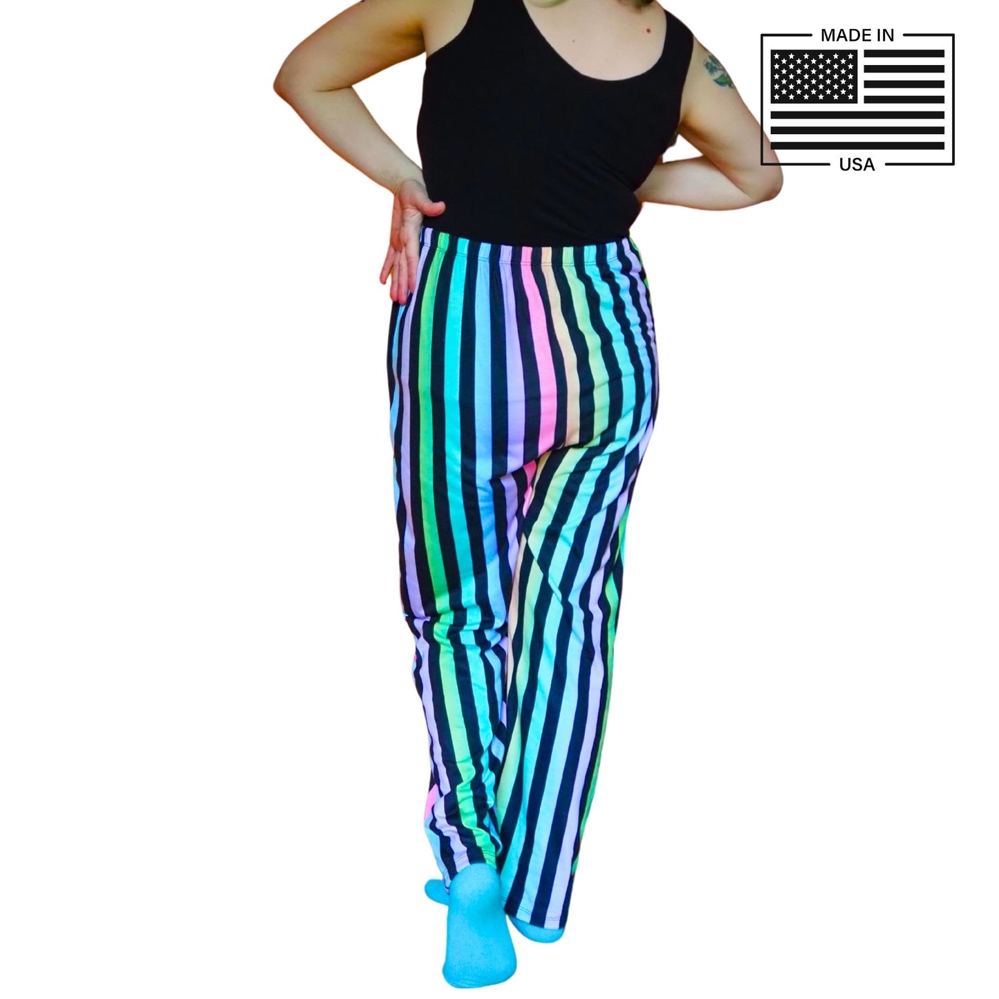 Softie Rainbow Stripes Clown Pants