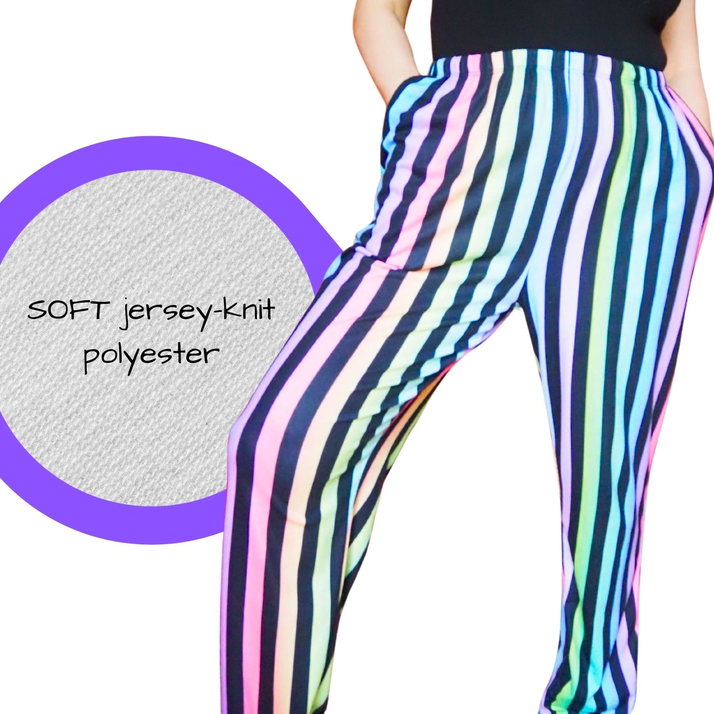 Softie Rainbow Stripes Clown Pants