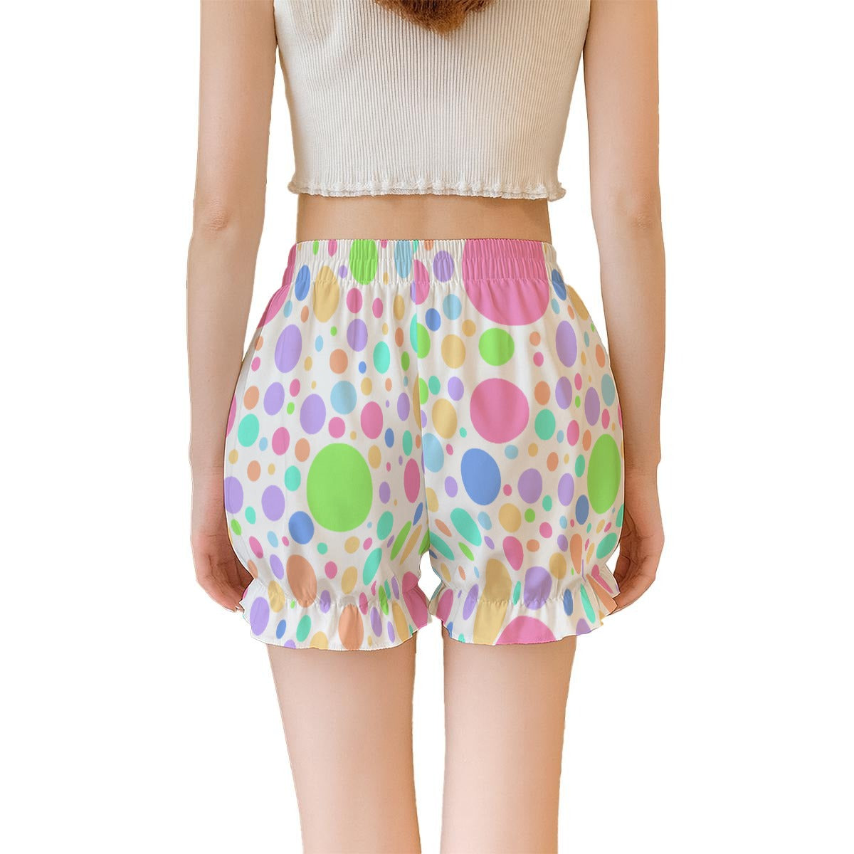 Softie Spots Pastel Ruffle Clown Shorts