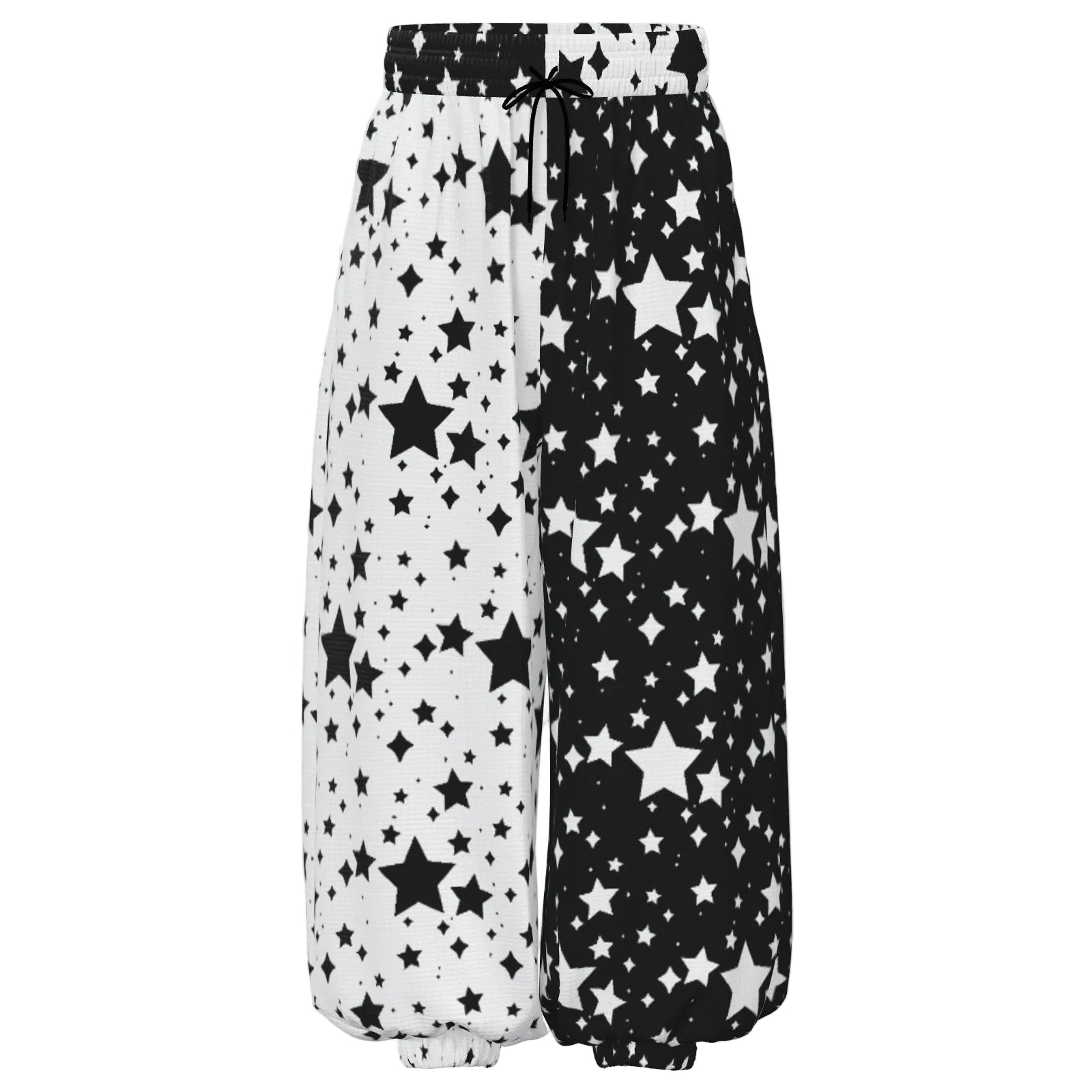 Split Stardust Jester Pants blackWhite