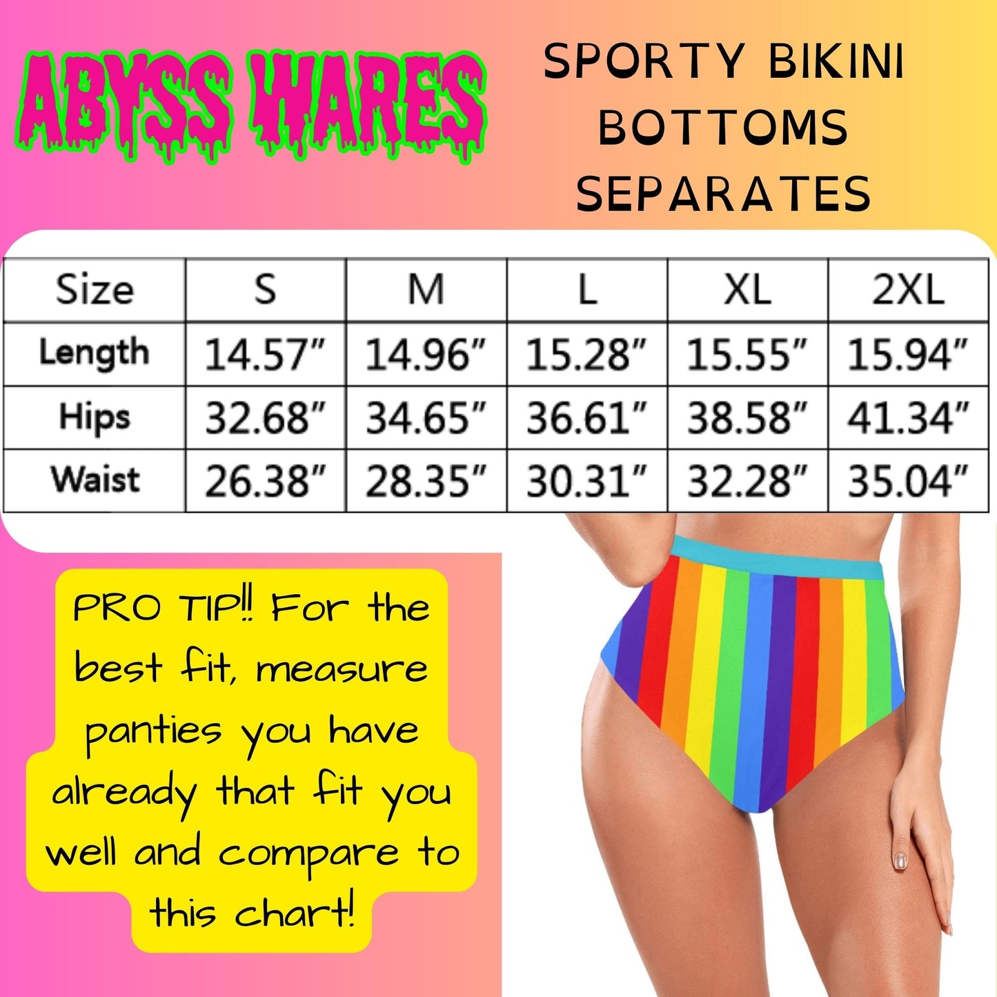 Rainbow Patootie Bikini Bottom Briefs