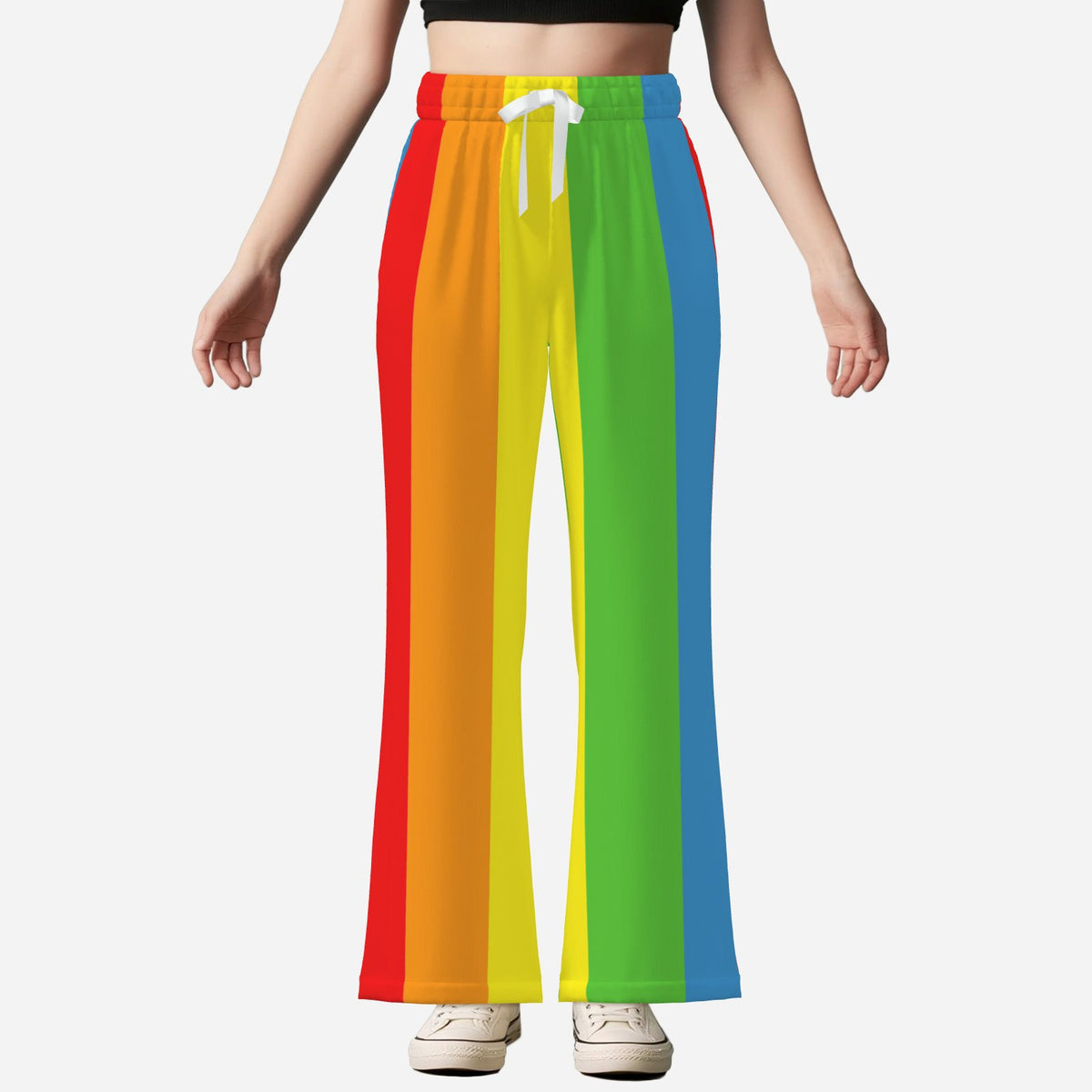 Spout Flares Rainbow Boss Thick Stripe Bellbottom Clown Pants