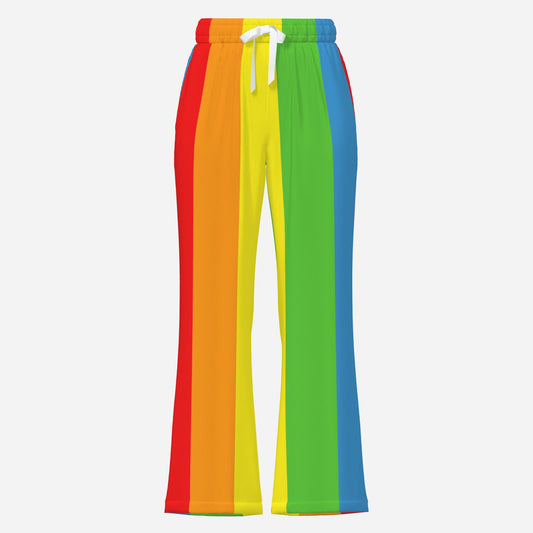 Spout Flares Rainbow Boss Thick Stripe Bellbottom Clown Pants