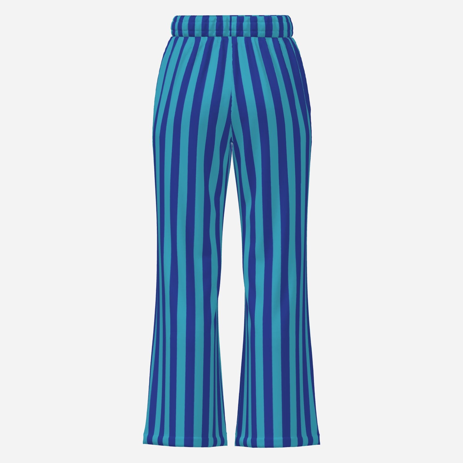 Spout Flares Into The Blue Wide Leg Bell Bottom Clown Pants  back