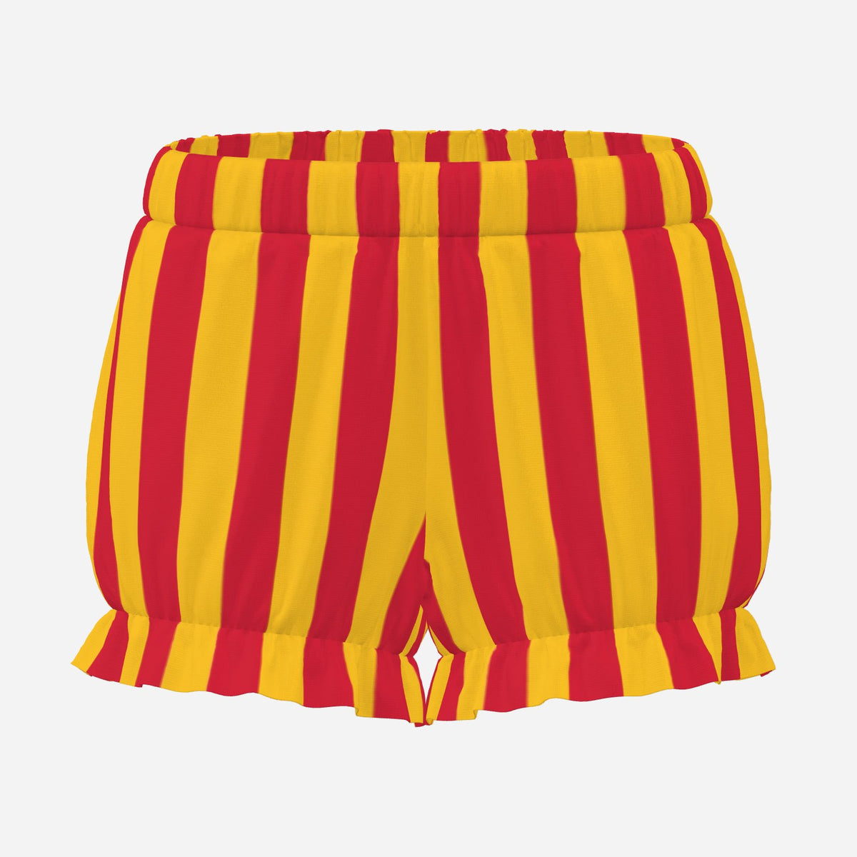 Pufflette Pants Sun Stripe Red Yellow Jester Bloomers Clown Poofy Shorts