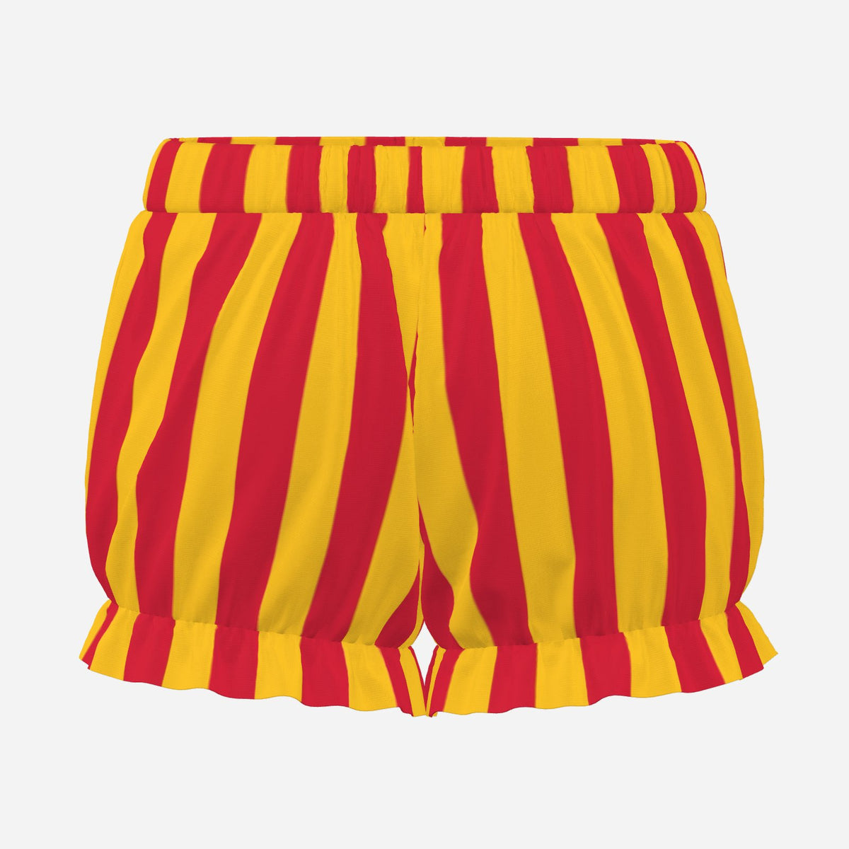 Pufflette Pants Sun Stripe Red Yellow Jester Bloomers Clown Poofy Shorts