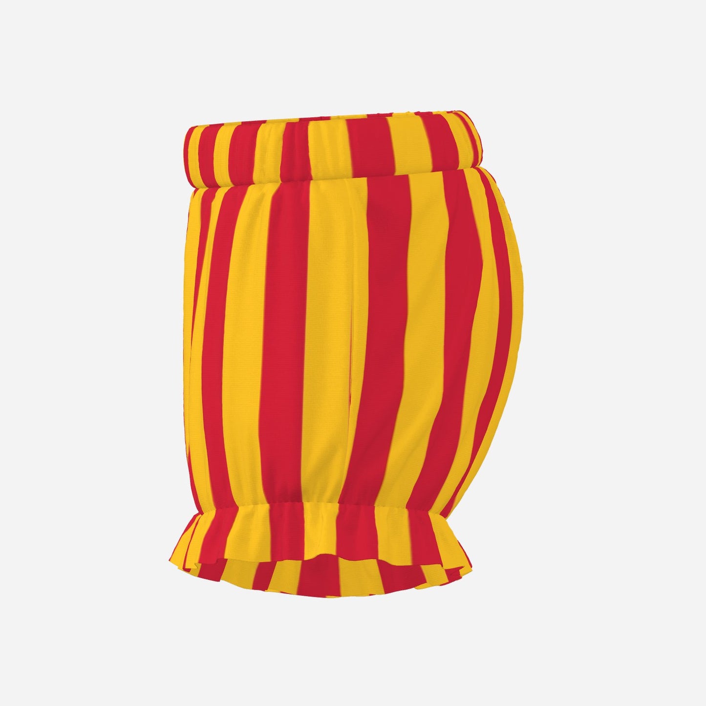 Pufflette Pants Sun Stripe Red Yellow Jester Bloomers Clown Poofy Shorts