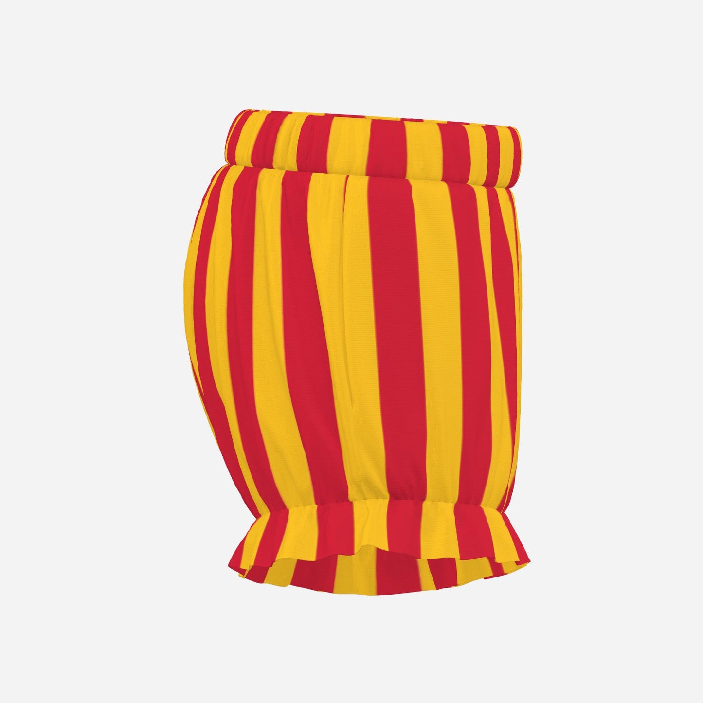 Pufflette Pants Sun Stripe Red Yellow Jester Bloomers Clown Poofy Shorts