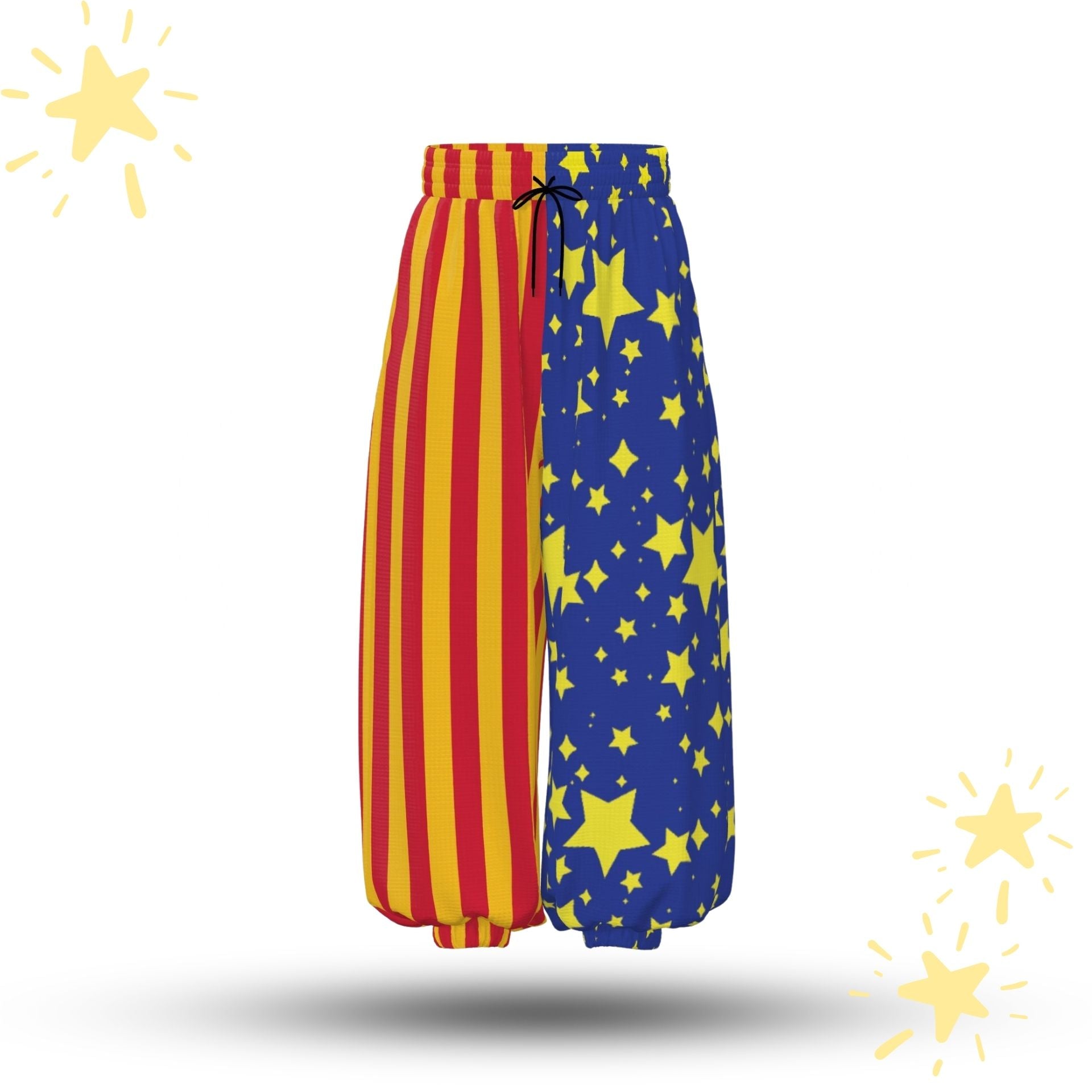 stripe star clown pants