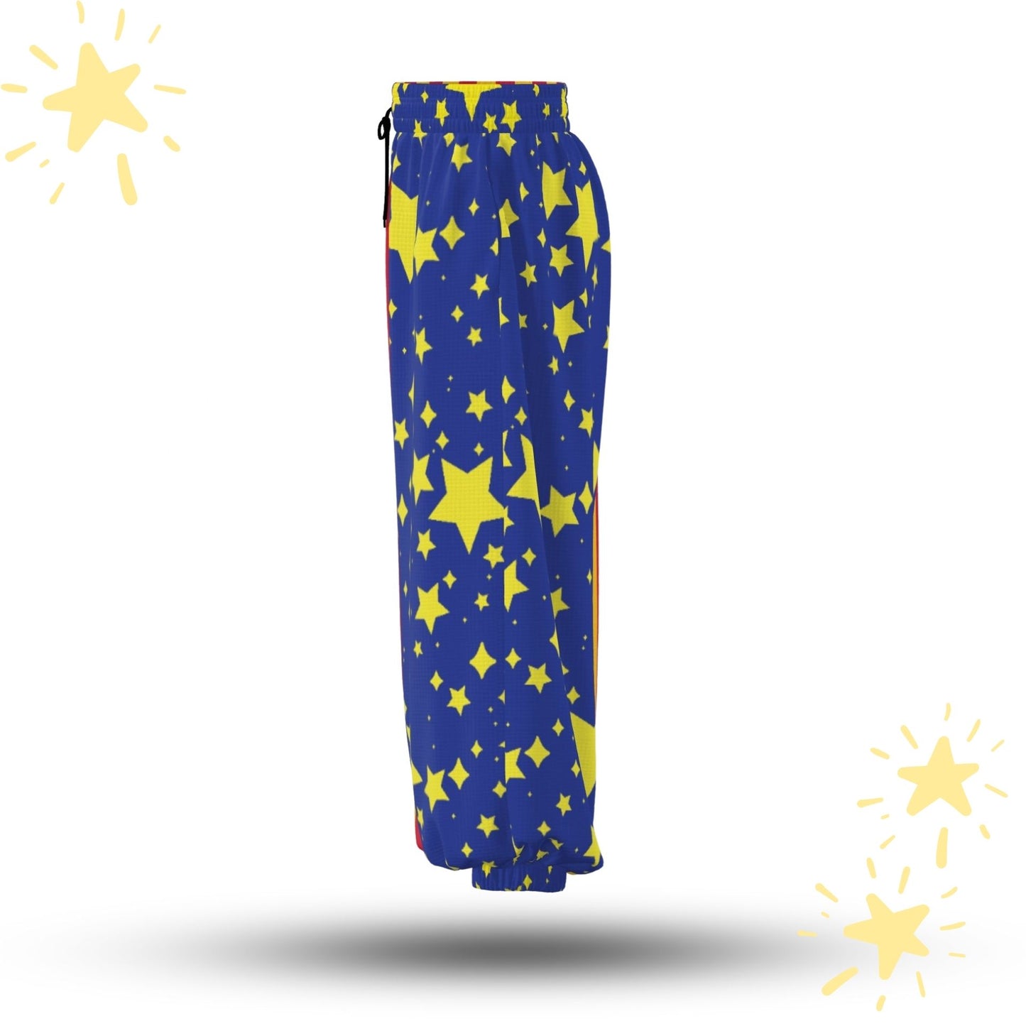 Baggy Pantaloons Sun Stripe Night Stardust Split Clown Pants