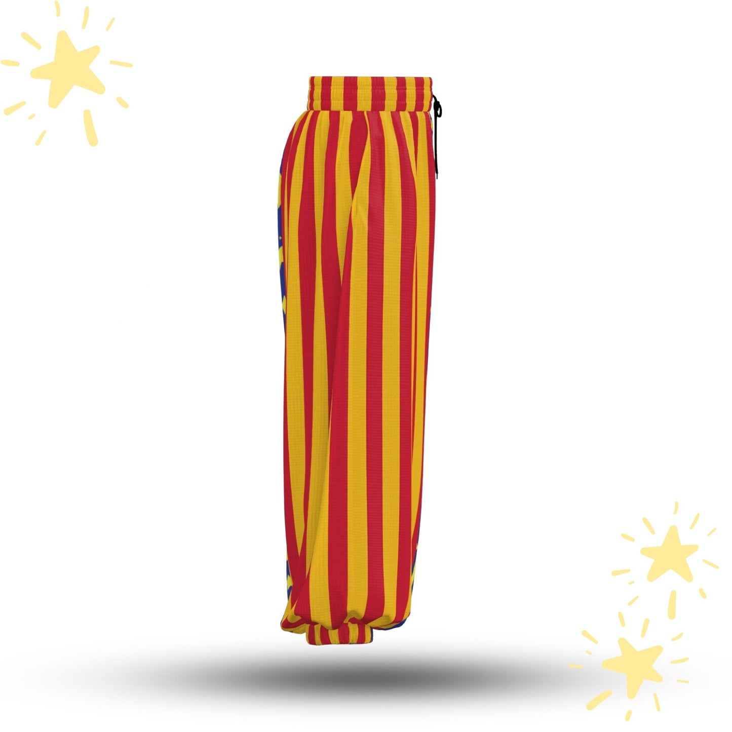 Baggy Pantaloons Sun Stripe Night Stardust Split Clown Pants