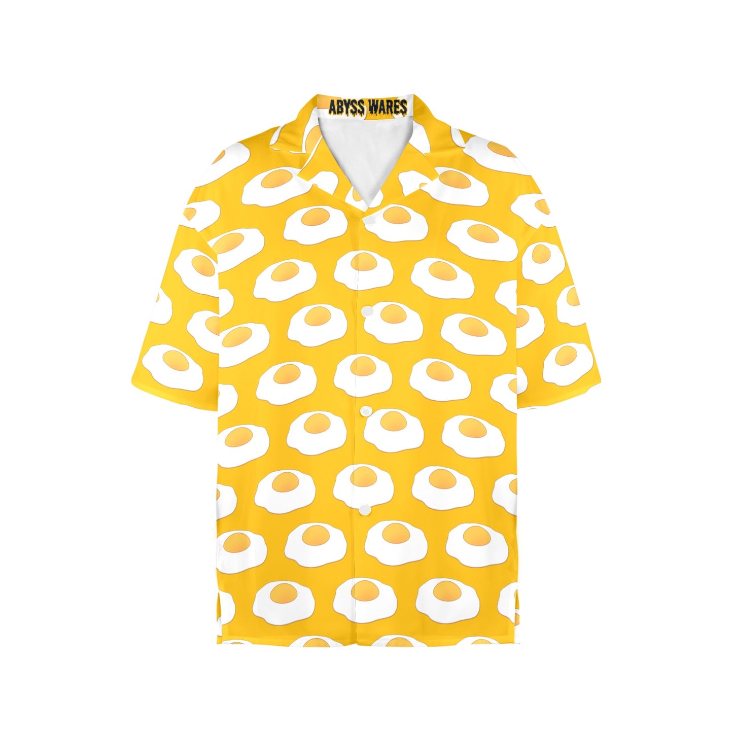 Abyss Wares exclusive novelty Hawaiian shirt for women yellow egg pattern clowncore shirt