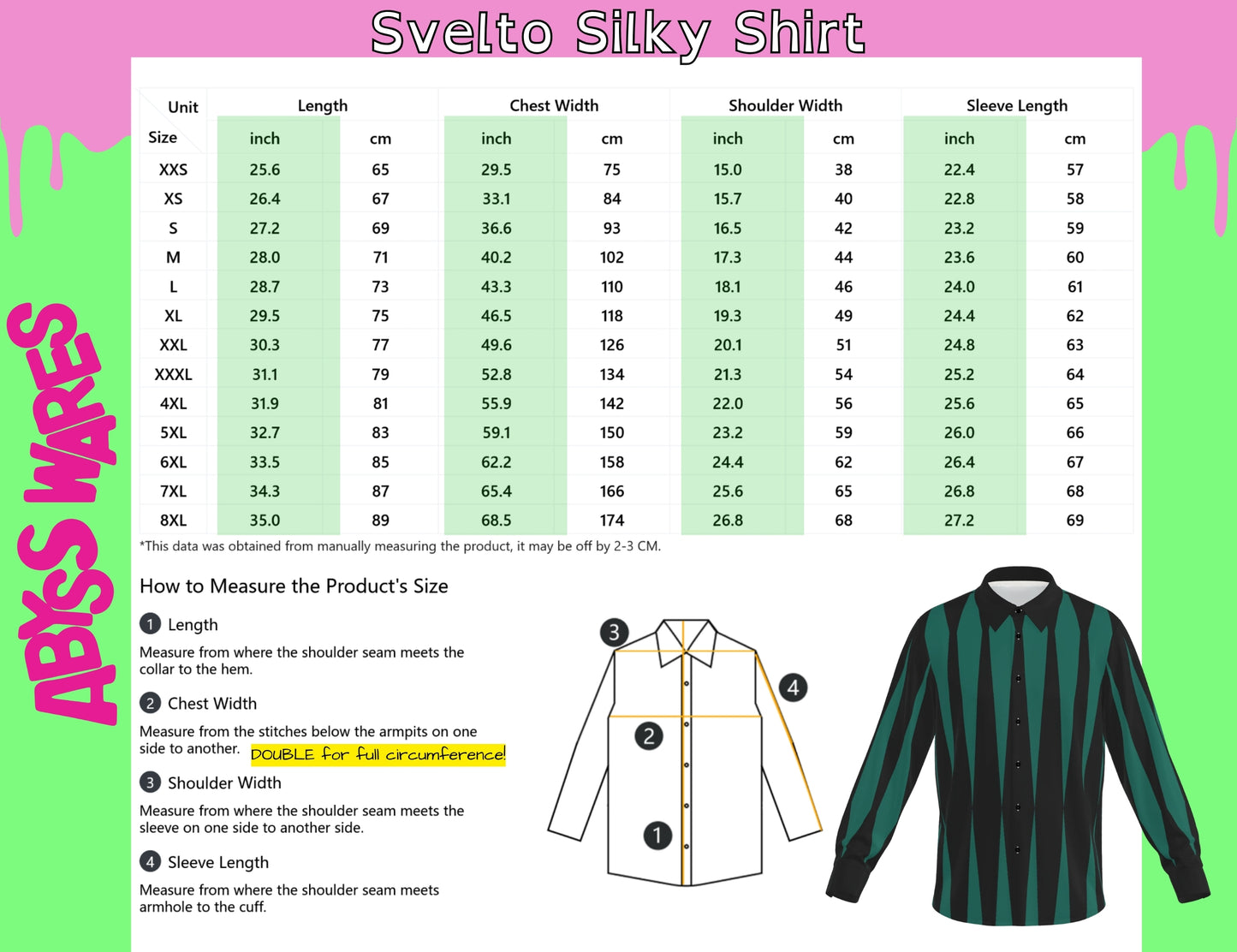 Svelto SIlky Shirt Slashed Tourmaline Green Black Jester Satin Buttonup