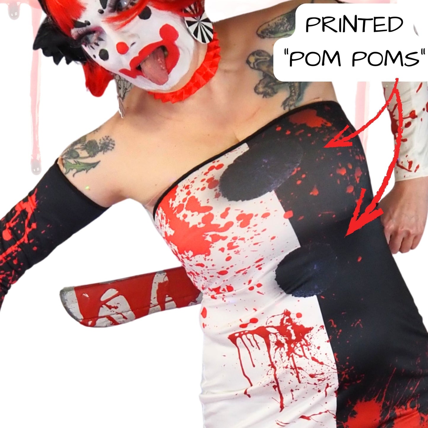 Terrifying Evil Clown Babe Bodycon Dress