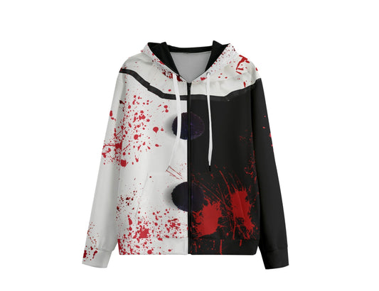 Terrifying Pierrot Clown Zip Up Hoodie