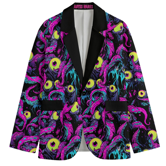 Shoggy Suit Coat Eyeball Tentacle Weird Stuff Alt Suit Jacket