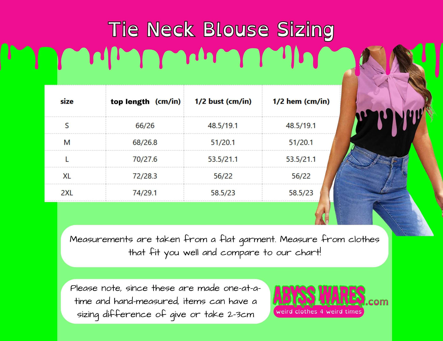 Pink Drip Jirai Kei Tie Neck Blouse