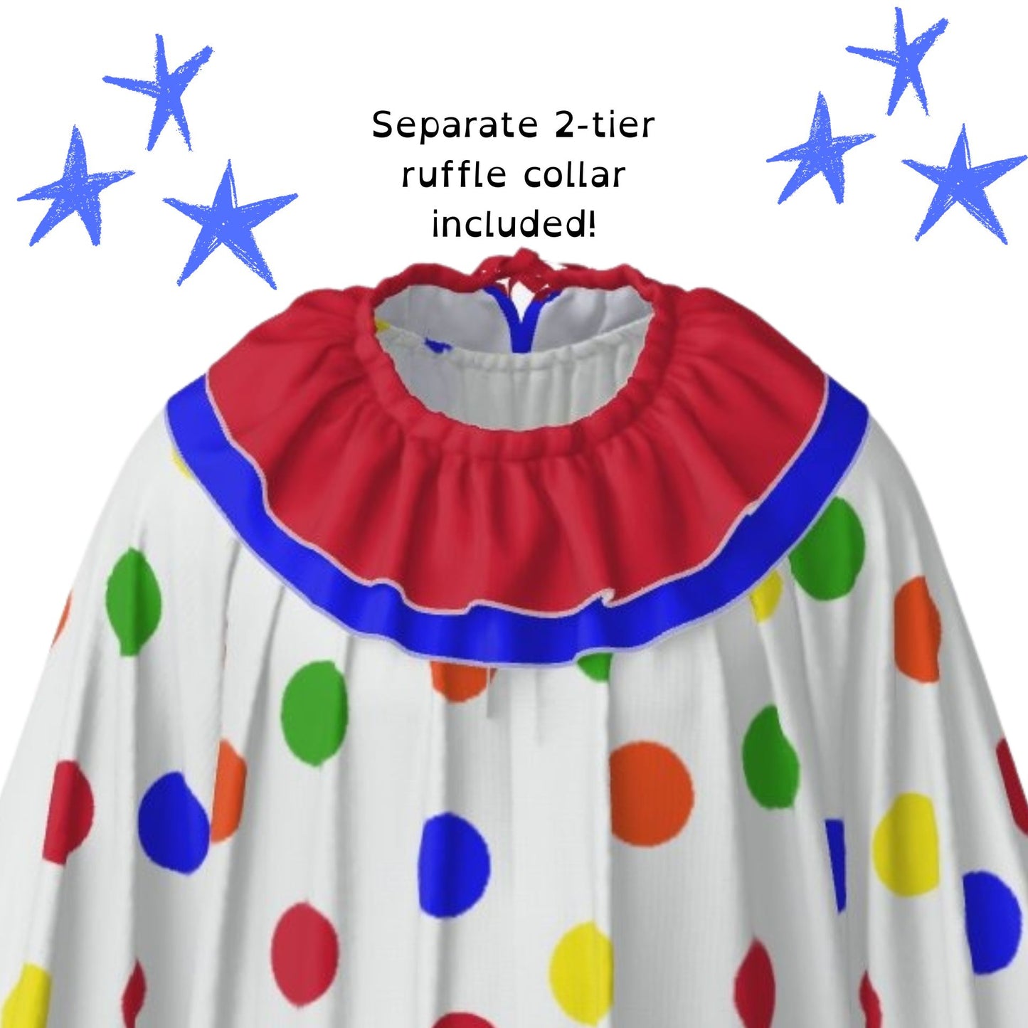 Toy Box Polka Dots Pro Clown Suit and Ruffle Collar